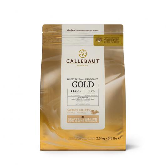 Callebaut Шоколад белый со вкусом карамели Gold  30,4% 0,25 кг