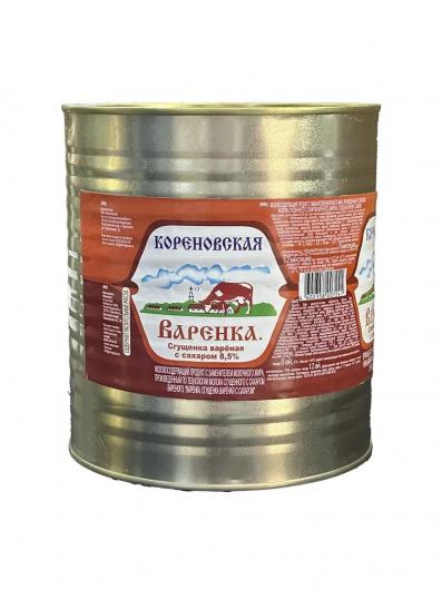 Молоко сгущенное Кореновская вареное 8.5% 3700г