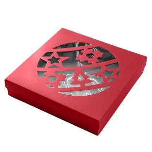Коробка для зефира и пирожных «Новогодний шар», 20 × 20 × 7 см